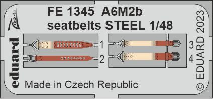 Eduard FE1345 1:48 Mitsubishi A6M2b Zero Fighter Model 21 seatbelts STEEL