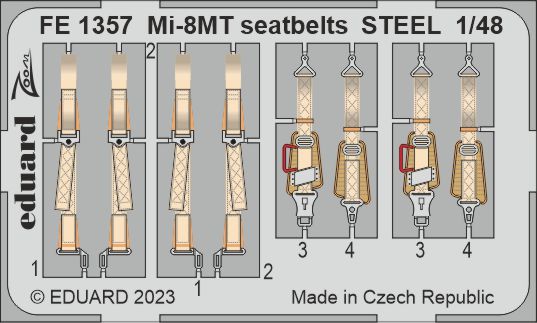 Eduard FE1357 1:48 Mil Mi-8MT seatbelts STEEL