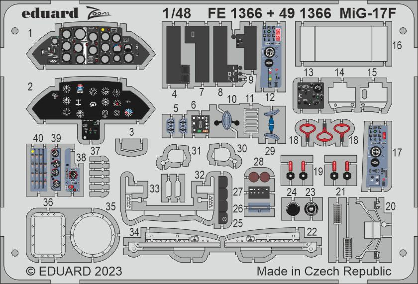 Eduard FE1366 1:48 MiG-17F to be used with Ammo