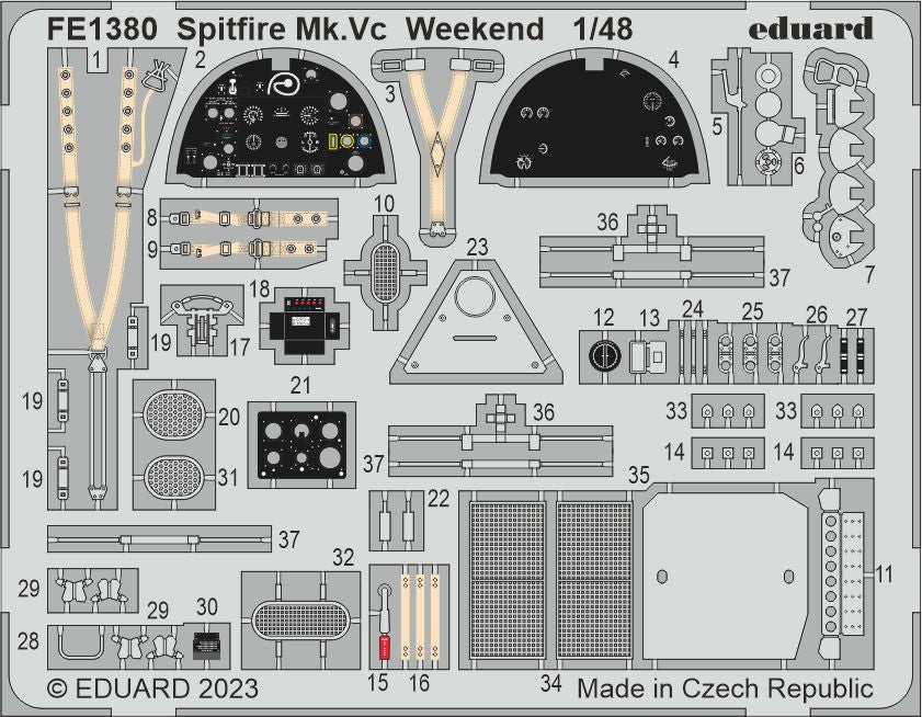 Eduard FE1380 1:48 Supermarine Spitfire Mk.Vc Weekend