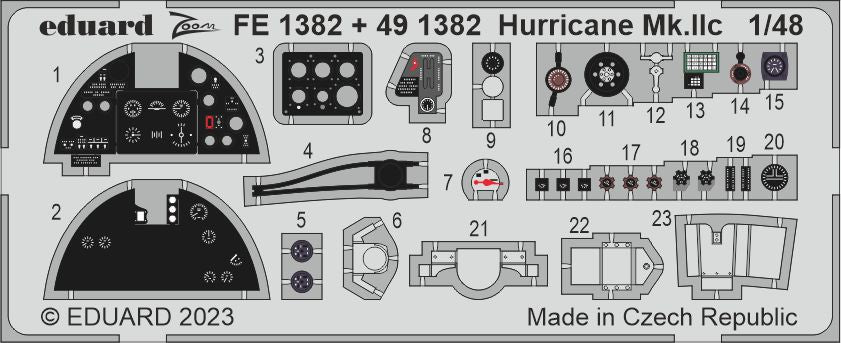 Eduard FE1382 1:48 Hawker Hurricane Mk.IIc to be used with Arma Hobby