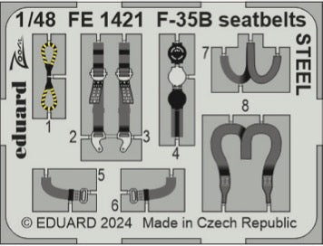 Eduard FE1421 1:48 Lockheed-Martin F-35B Lightning II seatbelts STEEL