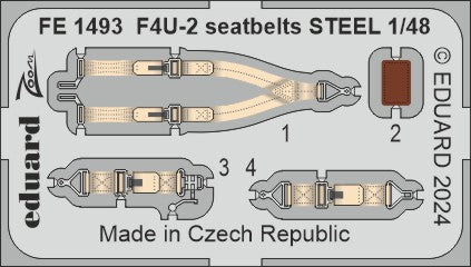 Eduard FE1493 1:48 Vought F4U-2 seatbelts STEEL