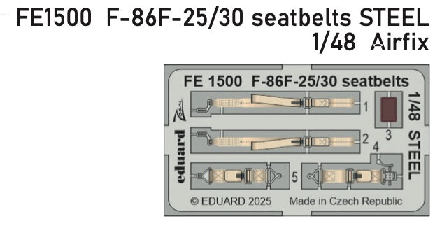 Eduard FE1500 1:48 North-American F-86F-25/30 seatbelts STEEL