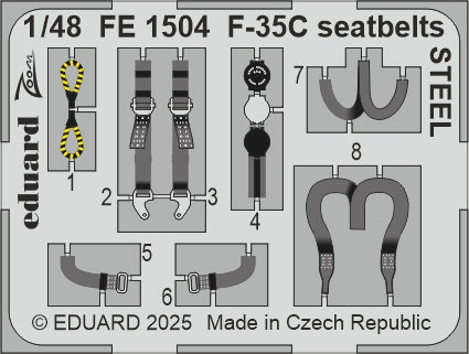 Eduard FE1504 1:48 Lockheed-Martin F-35C Lightning seat belt