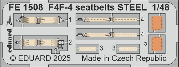 Eduard FE1508 1:48 Grumman F4F-4 Wildcat seatbelts STEEL