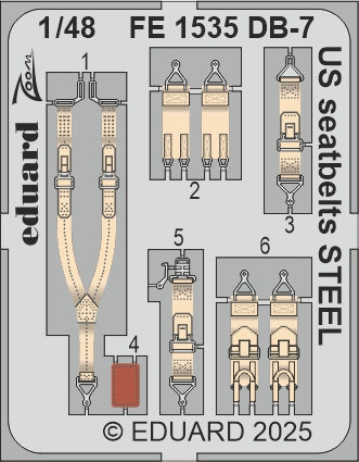 Eduard EDFE1535 1:48 Douglas Boston III/US DB-7B US seatbelts STEEL