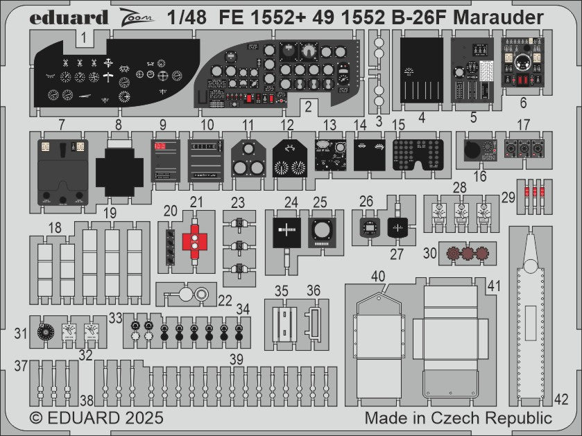 Eduard FE1552 1:48 Martin B-26F Marauder