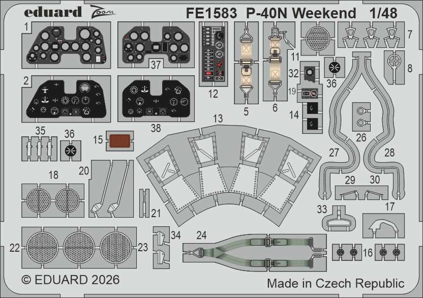 Eduard FE1583 1:48 Bell P-40N Airacobra Weekend