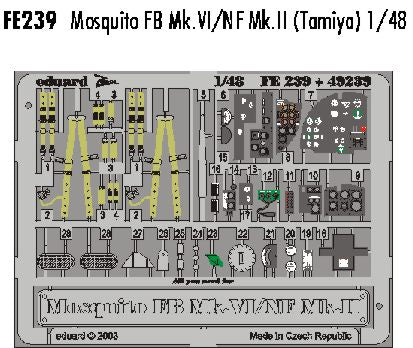 Eduard FE239 1:48 de Havilland Mosquito Mk.VI/NF.II