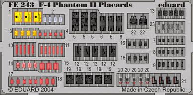 Eduard FE243 1:48 McDonnell F-4 Phantom placards
