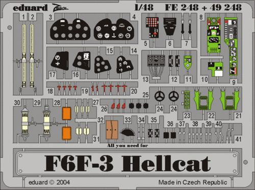 Eduard FE248 1:48 Grumman F6F-3 Hellcat