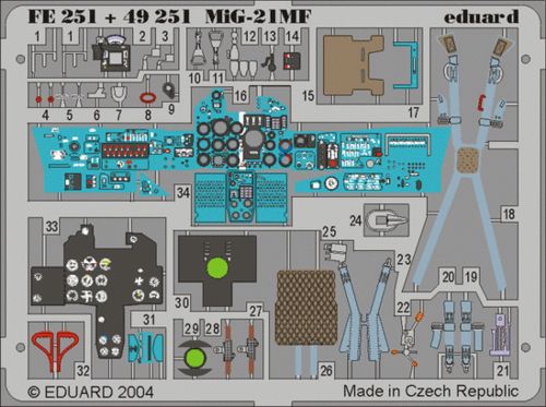 Eduard FE251 1:48 Mikoyan MiG-21MF