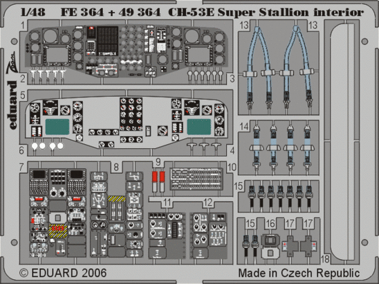 Eduard FE364 1:48 Sikorsky CH-53E interior