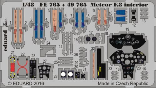 Eduard FE765 1:48 Gloster Meteor F.8 to be used with Airfix