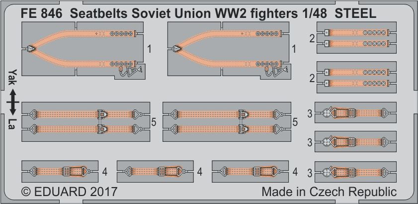 Eduard FE846 1:48 Seatbelts Soviet Union WWII fighters STEEL