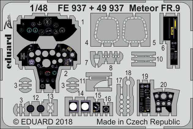 Eduard FE937 1:48 Gloster Meteor FR.9