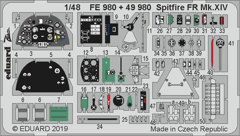 Eduard FE980 1:48 Supermarine Spitfire FR Mk.XIV