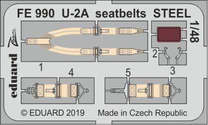 Eduard FE990 1:48 Lockheed U-2A Dragon Lady seatbelts STEEL