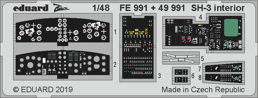Eduard FE991 1:48 Sikorsky SH-3H Sea King interior
