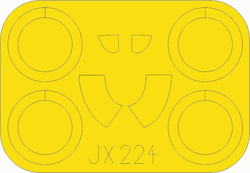 Eduard JX224 1:32 Polikarpov I-16 type 29 windscreen and wheel paint masks