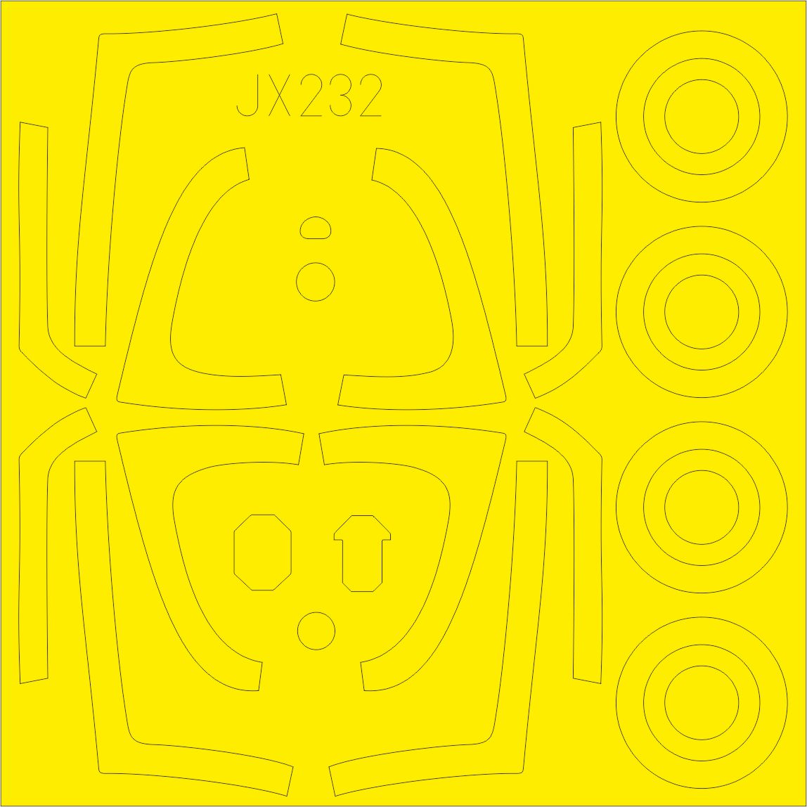 Eduard JX232 1:32 Boeing F/A-18E Super Hornet TFace (interior and exterior canopy masks)