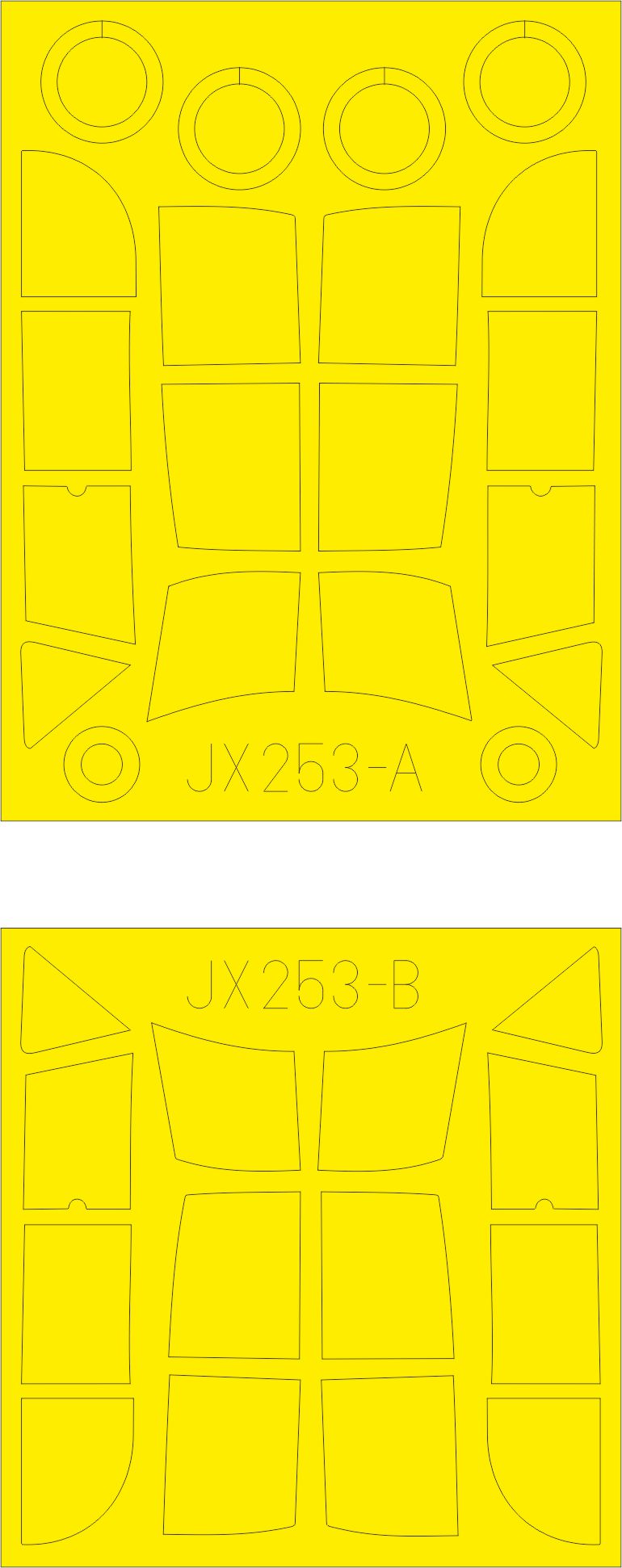 Eduard JX253 1:32 Messerschmitt Bf-108 Taifun TFace (interior and exterior canopy masks)