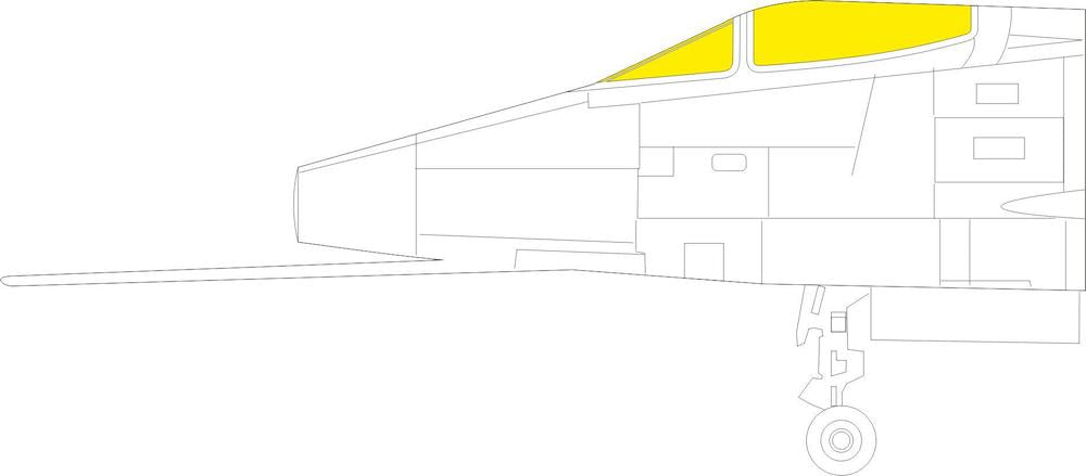 Eduard JX278 1:32 North-American F-100C Super Sabre TFace (interior and exterior canopy frame paint masks)