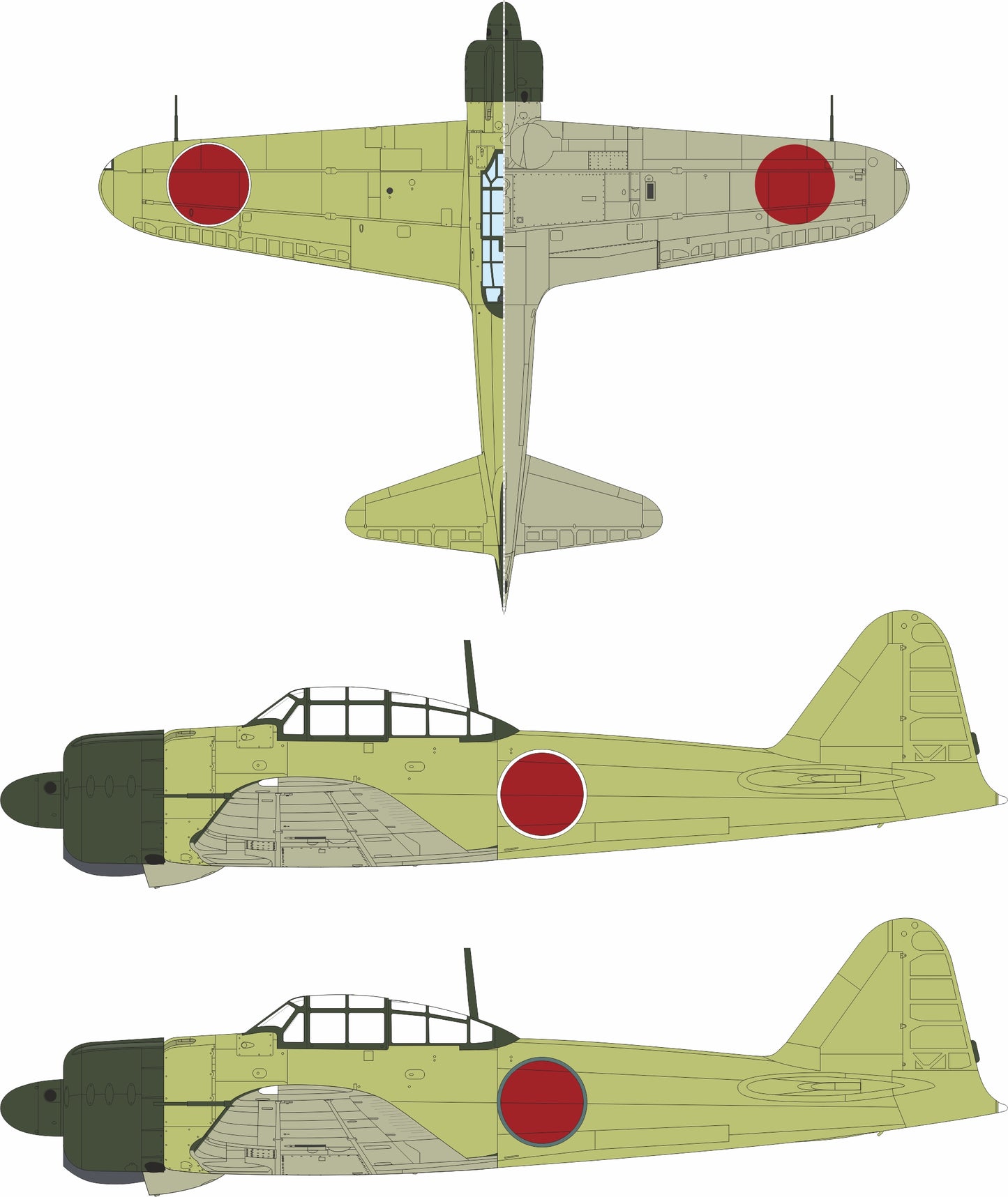 Eduard JX337 1:32 Mitsubishi A6M5 Zero national marking
