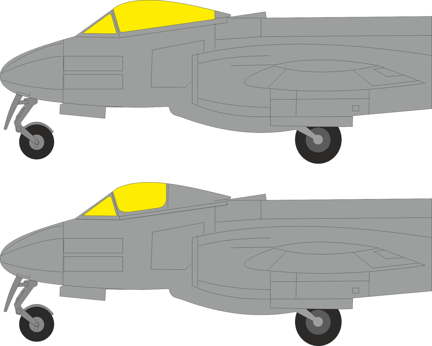 Eduard JX356 1:32 Gloster Meteor F.8 TFace