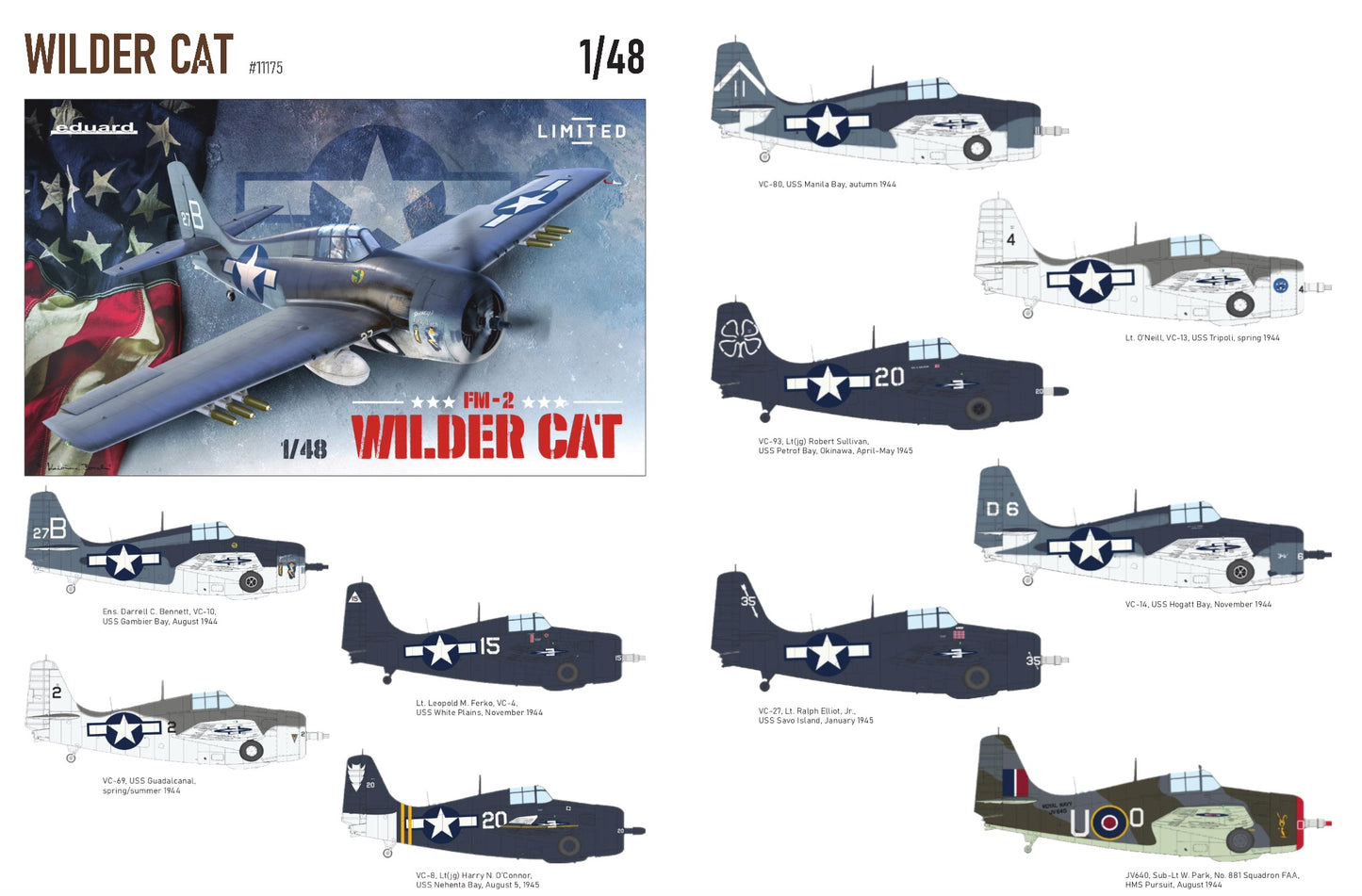 Eduard kits 11175 1:48 General-Motors FM-2 Wildcat WILDER CAT