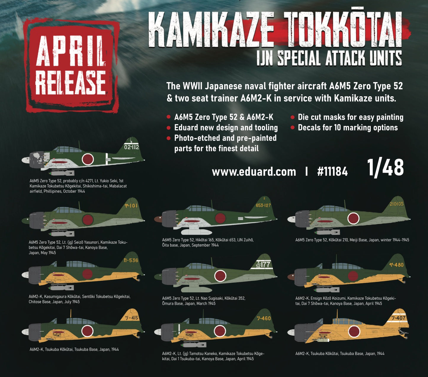 Eduard kits 11184 1:48 KAMIKAZE TOKKOTAI DUAL COMBO