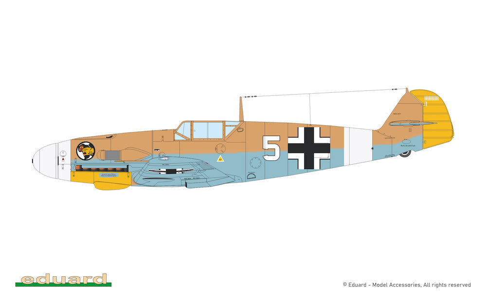 Eduard kits 7478 1:72 Messerschmitt Bf-109F-4 The Weekend edition kit of German WWII fighter plane Bf 109F-4 in 1/72 scale.- plastic parts: Eduard - marking options: 4 - decals: Eduard - PE parts: no - painting mask: no - resin parts: noCOL ABf 109F-4/Z,