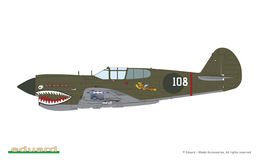 Eduard kits 82241 1:48 Curtiss P-40E Warhawk ProfiPACK edition