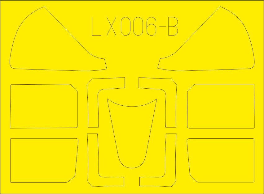 Eduard LX006 1:24 Grumman F6F-5 Hellcat TFace (interior and exterior canopy masks) to be used with Airfix