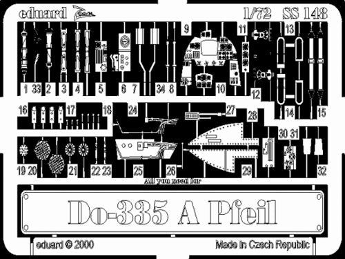 Eduard SS148 1:72 Dornier Do-335 to be used with Dragon