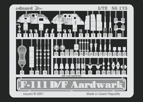 Eduard SS175 1:72 F-111D/F Aardvark to be used with Hasegawa