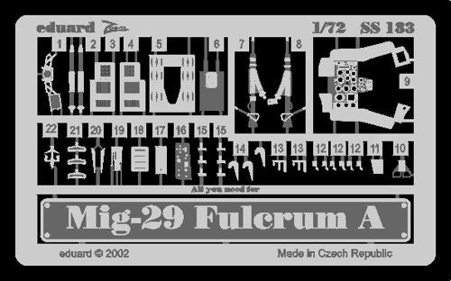 Eduard SS183 1:72 MiG-29 'Fulcrum' A to be used with Italeri
