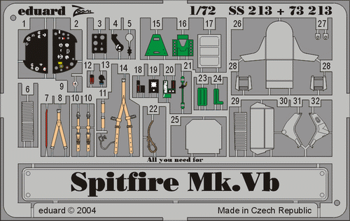 Eduard SS213 1:72 Supermarine Spitfire Mk.VB