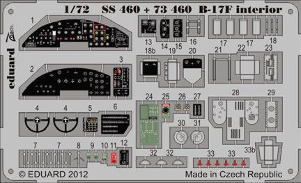 Eduard SS460 1:72 Boeing B-17F Flying Fortress interior