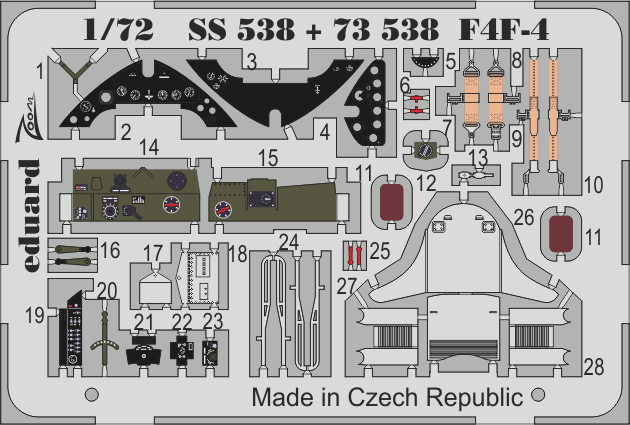 Eduard SS538 1:72 F4F-4 Wildcat to be used with Airfix