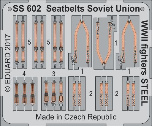 Eduard SS602 1:72 Seatbelts Soviet Union WWII fighters STEEL