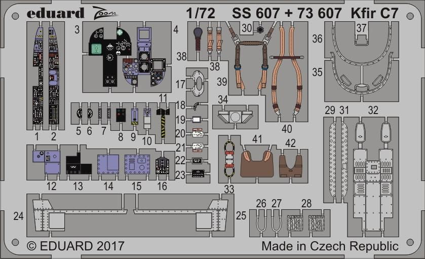 Eduard SS607 1:72 IAI C7 Kfir to be used with Avant Garde