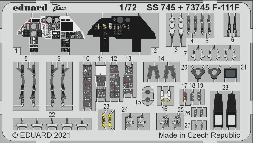 Eduard SS745 1:72 F-111F to be used with Hasegawa and Hobby 2000