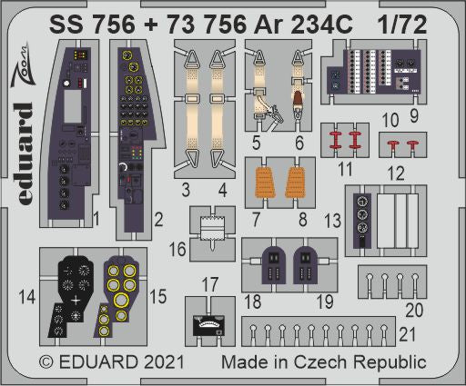 Eduard SS756 1:72 Arado Ar-234C to be used with Dragon