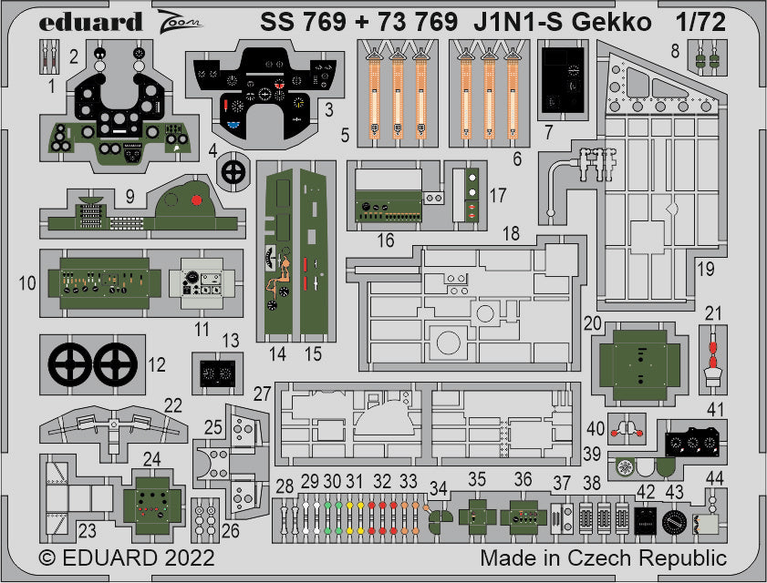 Eduard SS769 1:72 Nakajima J1N1-S Gekko to be used with Fujimi