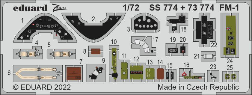 Eduard SS774 1:72 Grumman FM-1 & FM-2 Wildcat to be used with Arma Hobby