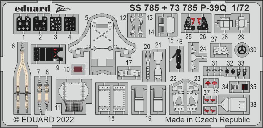 Eduard SS785 1:72 P-39Q Airacobra to be used with Arma Hobby