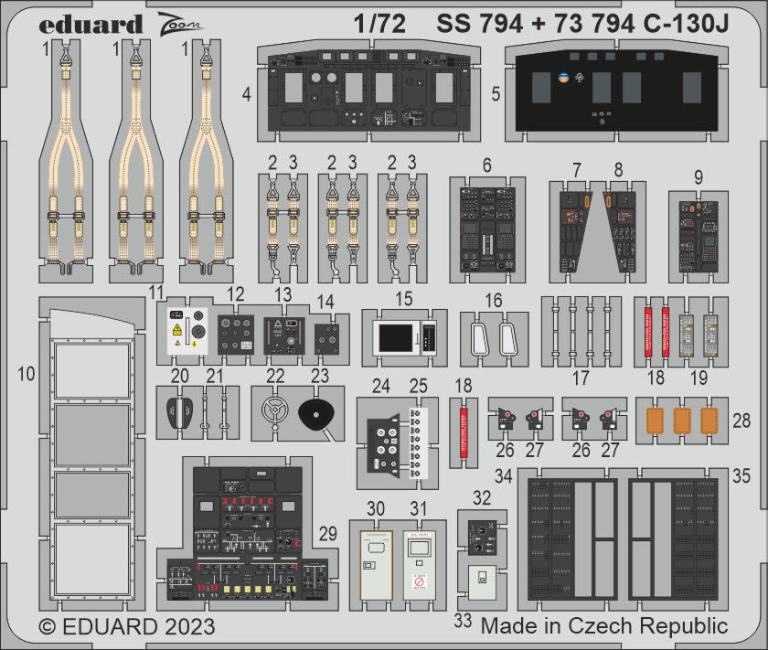 Eduard SS794 1:72 Lockheed C-130J Hercules to be used with Zvezda