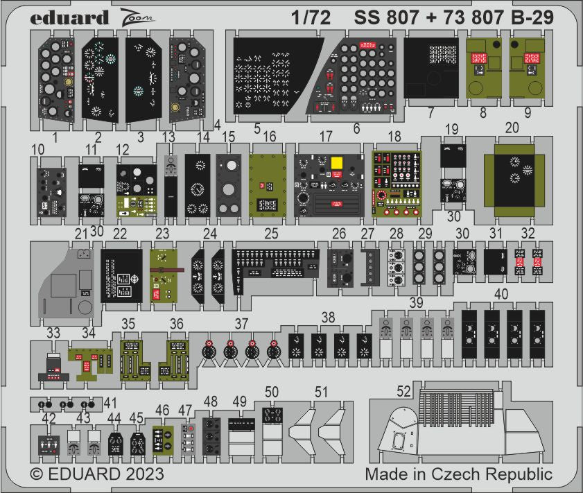 Eduard SS807 1:72 Boeing B-29 Superfortress to be used with Academy
